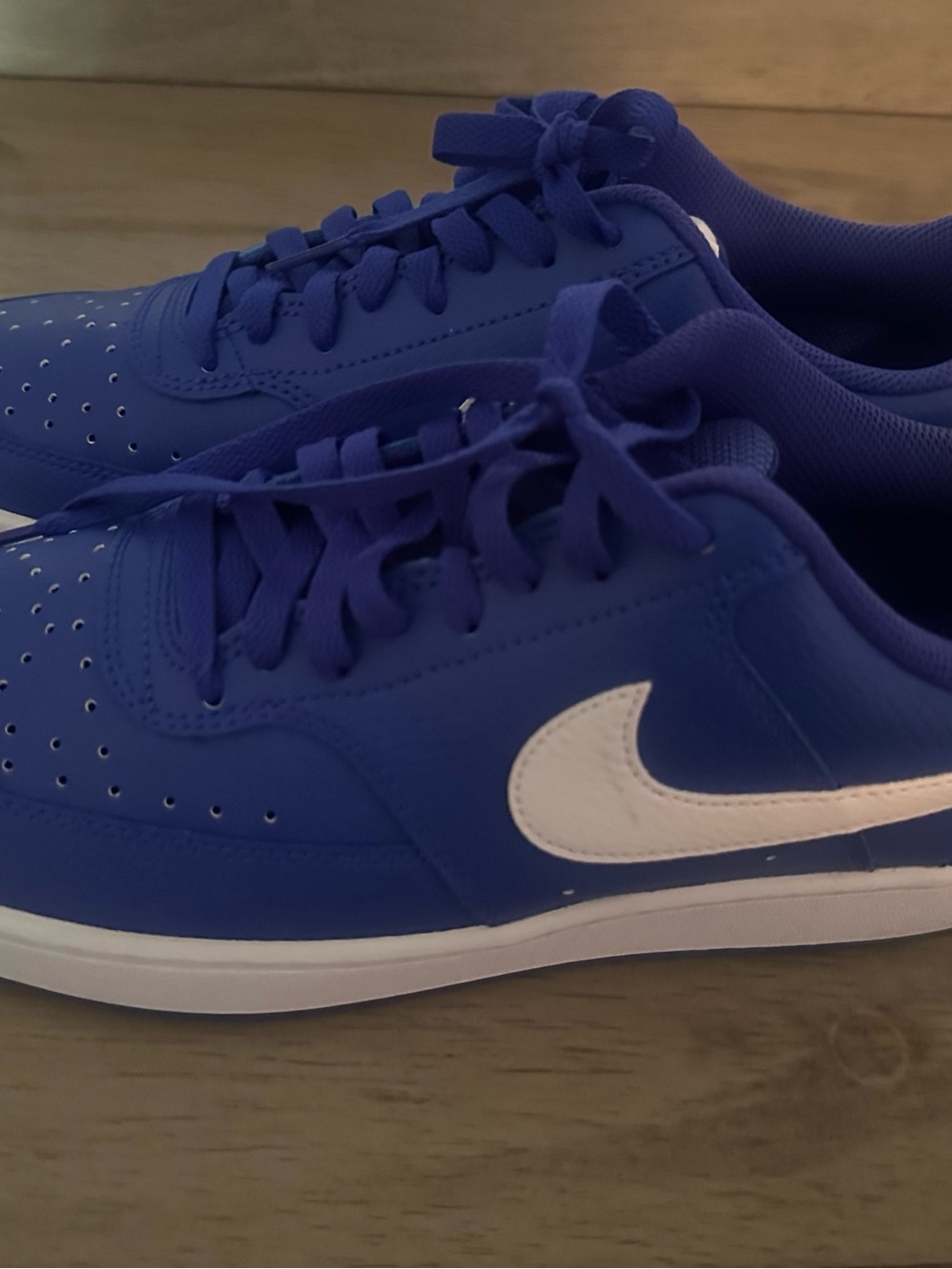 Nike Men’s Low-Top Sneakers in Blue and White
